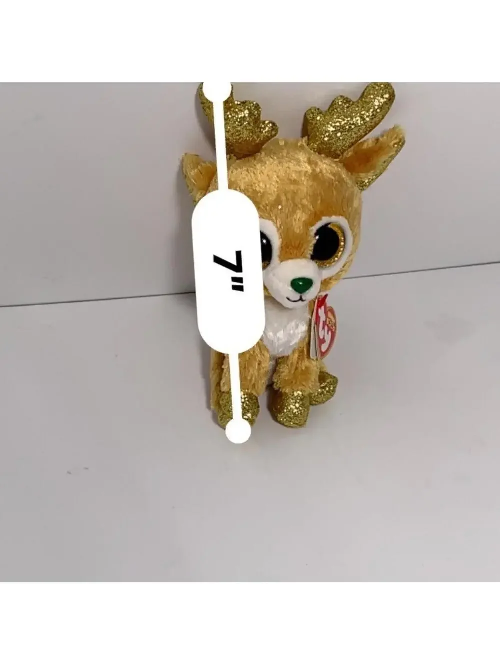 Ty Beanie Boos Glitzy Reindeer Plush 7